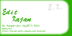 edit kajan business card